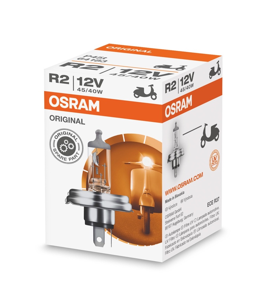 12V 45/40W P45t R2 halogen Osram