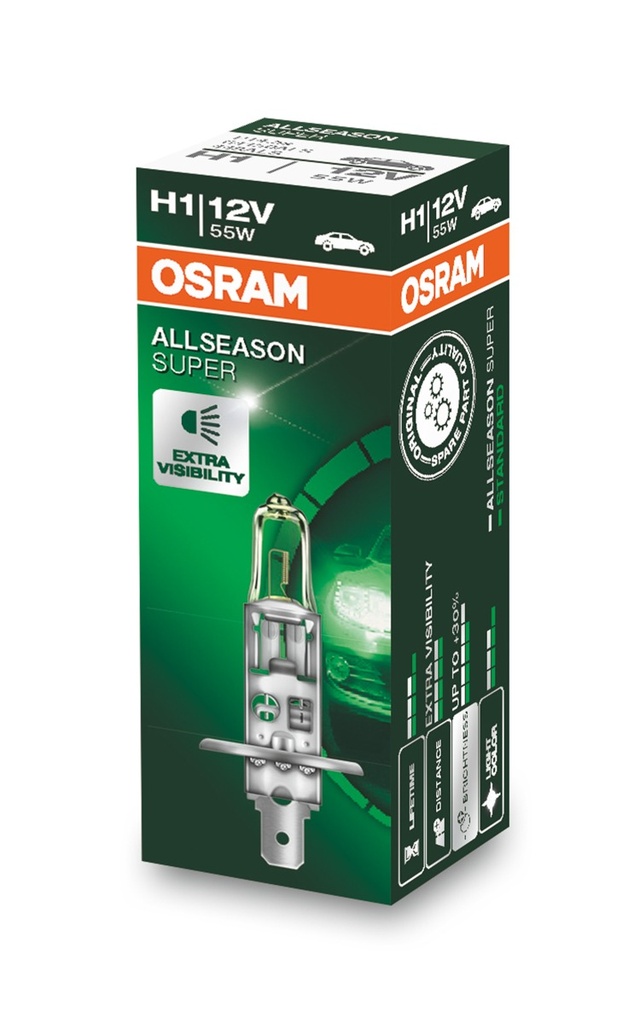 12V 55W P14,5s H1 OSRAM ALLSEASON