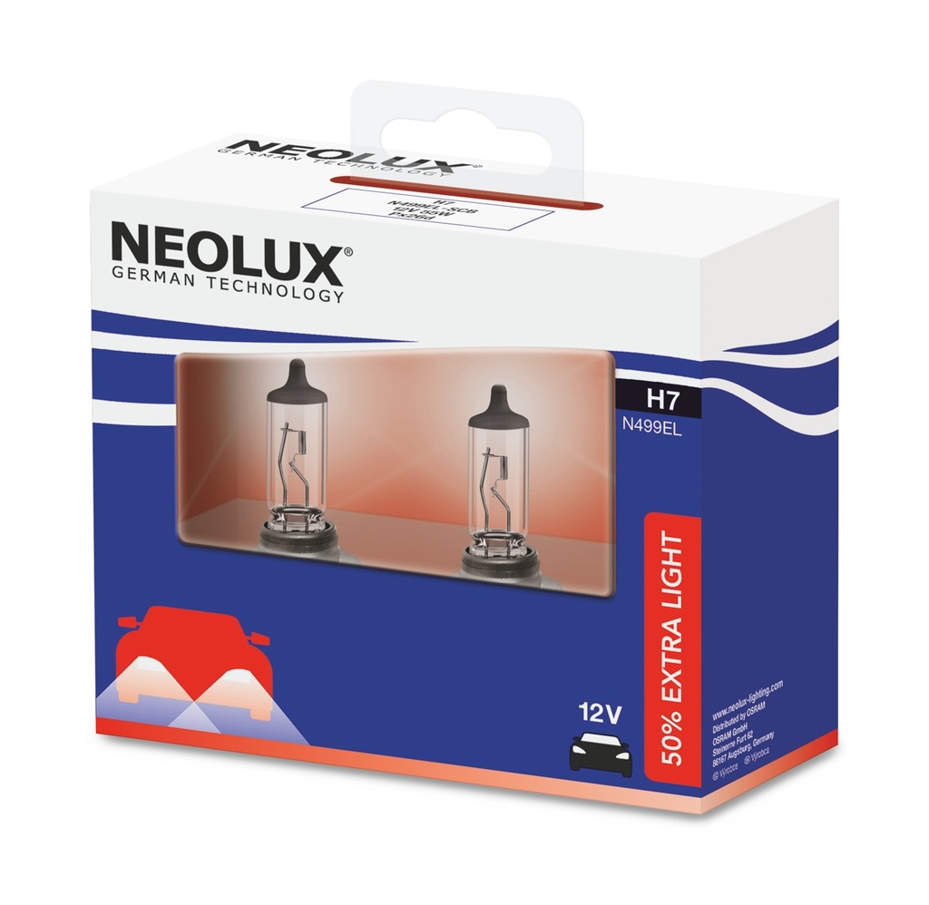 12V 55W PX26d H7 Neolux ExtraLight 2 ks