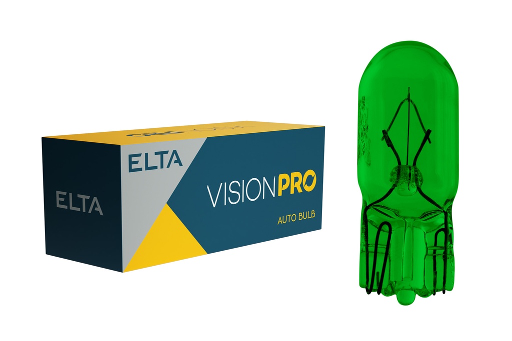 12V 5W W2,1x9,5d Green VISION PRO