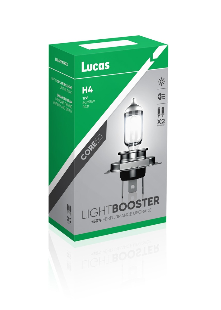 12V 60/55W P43t H4 XENON LIGHTBOOSTE+50%