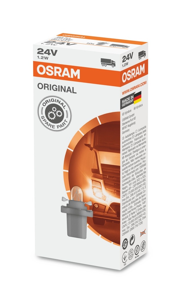 24V 1,2W B8,5d OSRAM
