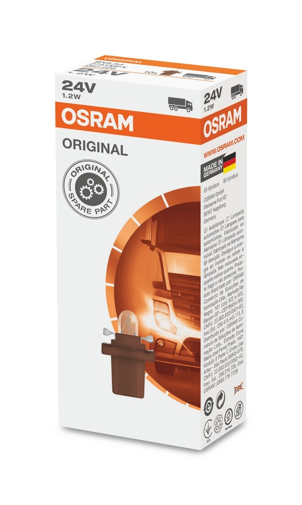 24V 1,2W BX8,5d OSRAM