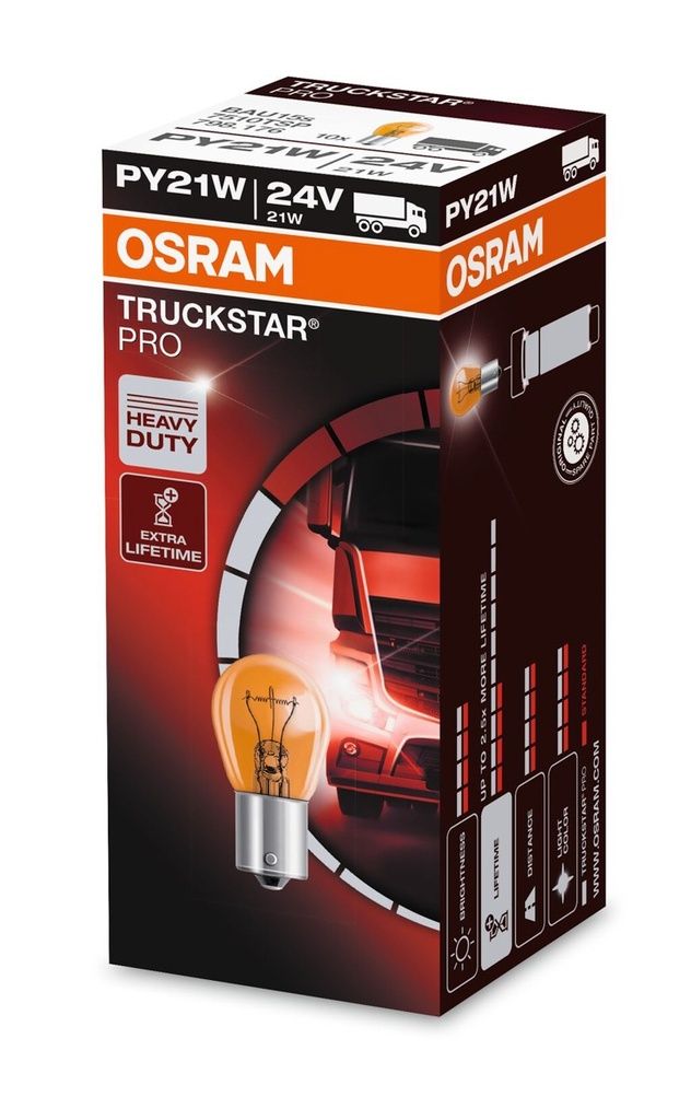 24V 21W BAU15s PY21W TRUCKSTAR PRO