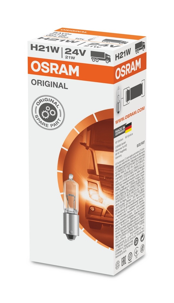 24V 21W BAY9s OSRAM