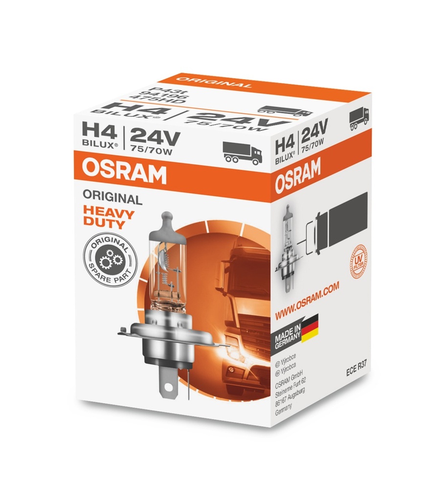 24V 75/70W P43T Osram Heavy Duty