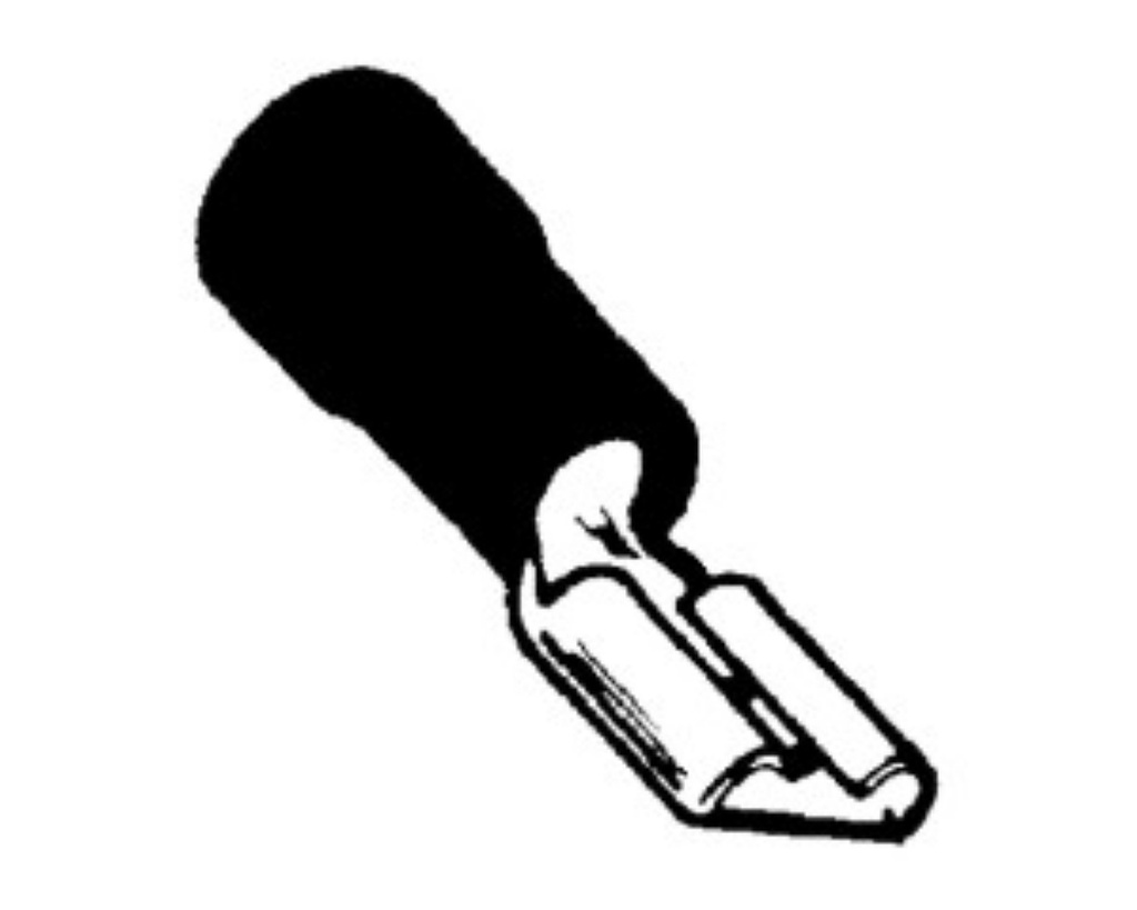 Dutinka plochá 2,8mm 0,25-1,5mm2 červená 