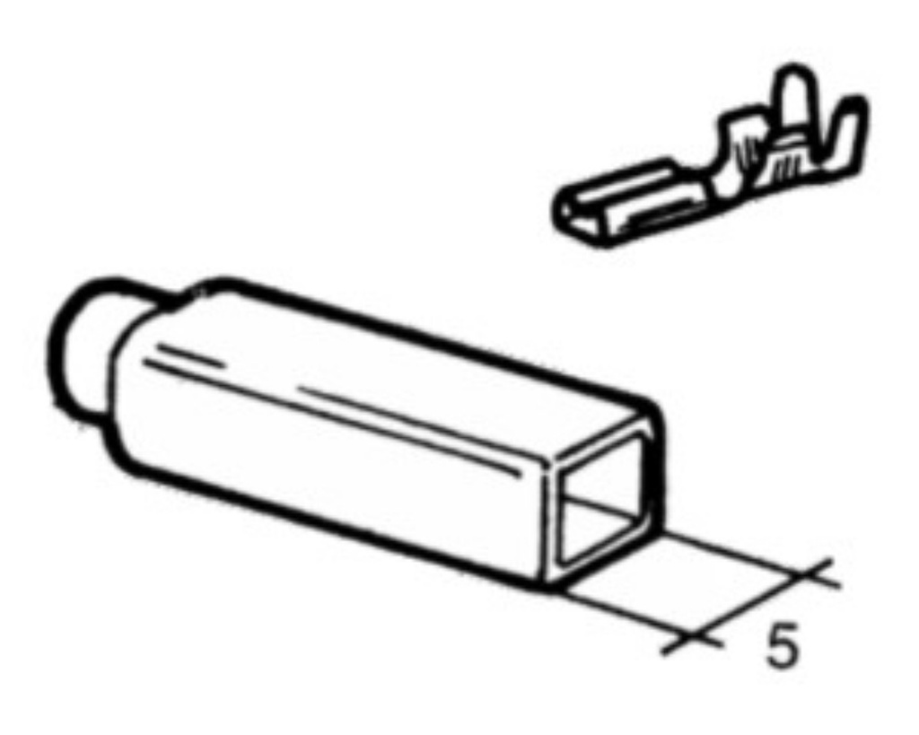Insul. term. cover 2,8mm black