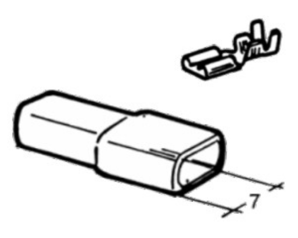 Insul. term. cover 4,8mm black