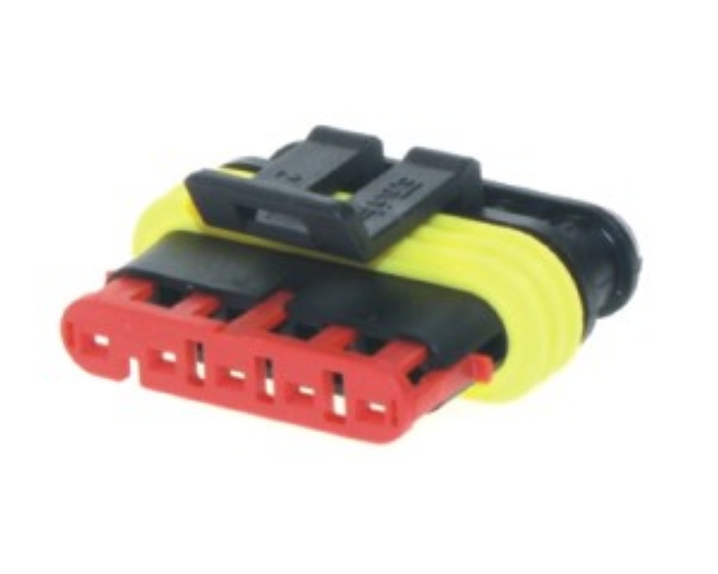 Konektor utesnený 5-cestný 1,5mm dutinka 