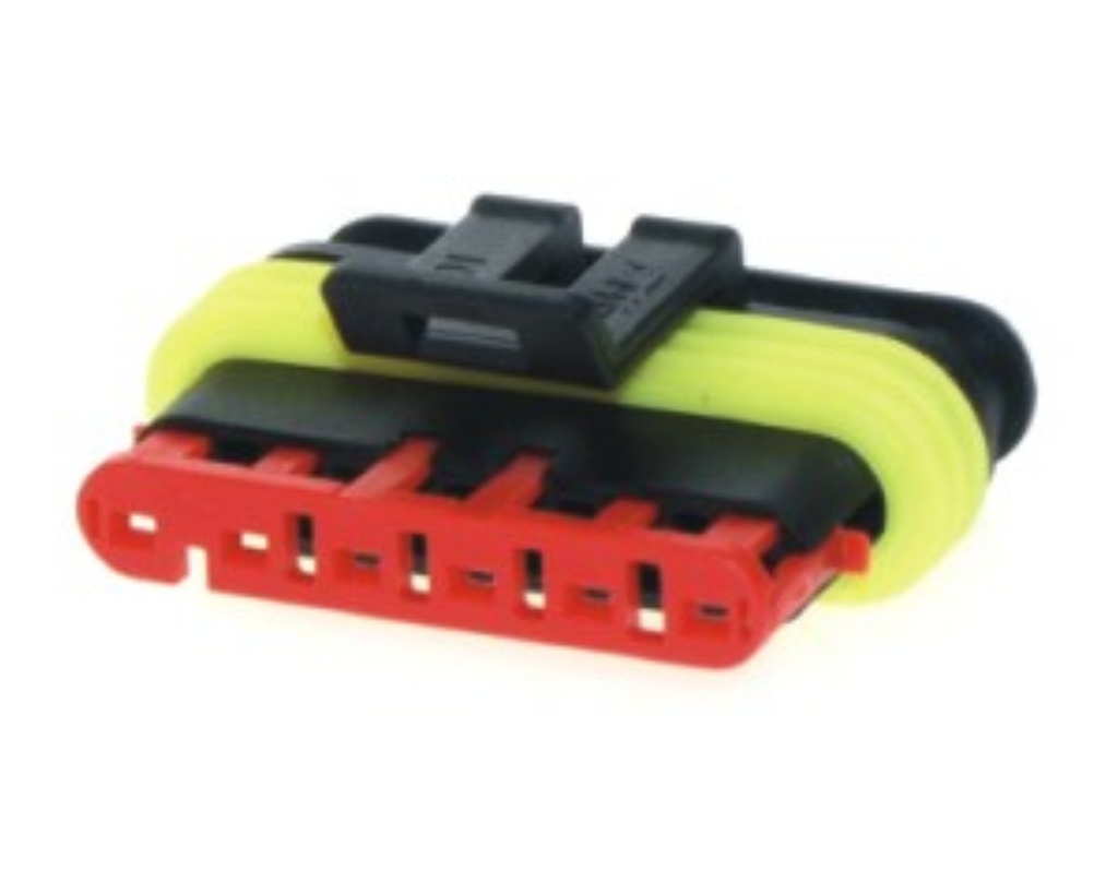 Konektor utesnený 6-cestný 1,5mm dutinka 