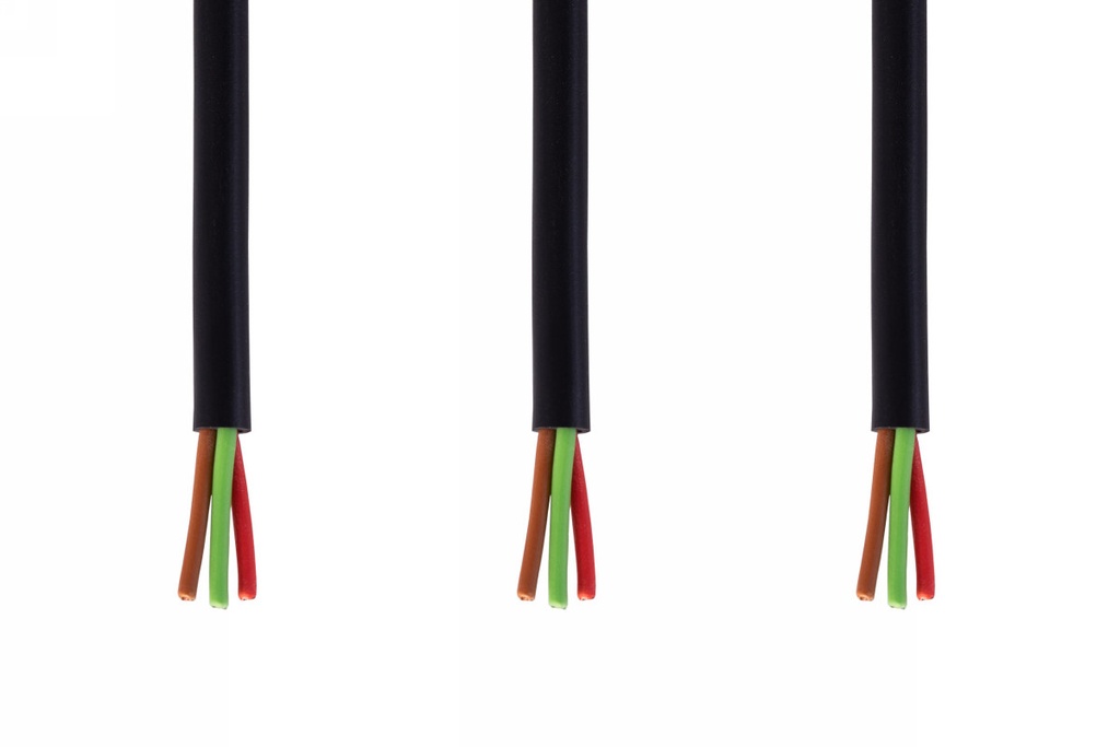 Multi-core cable 3x0,75mm2 red,gr,brown