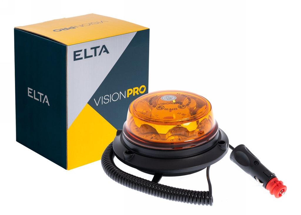 Maják nízkoprofilový 12LED x 1W 12V/24V (ECE R10+R65) magnetické uchytenie 