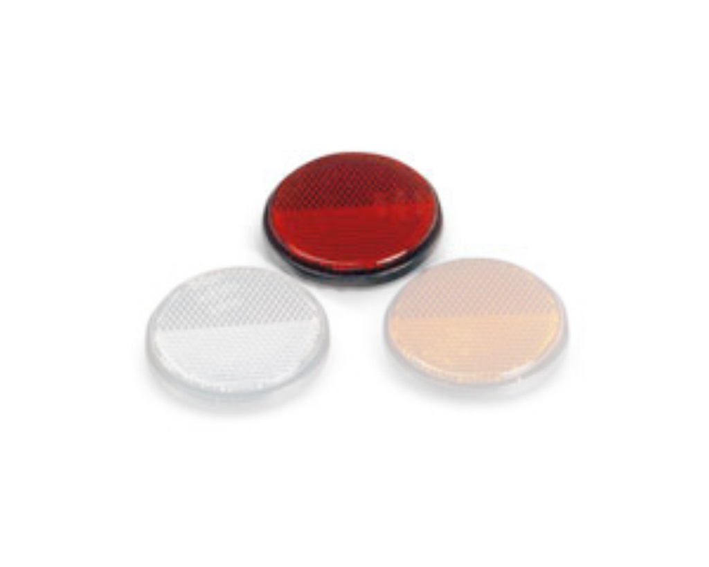 Reflector 60mm round red adhesive 