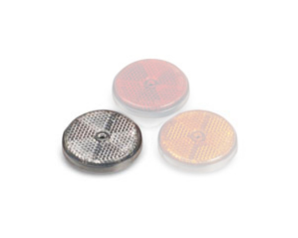 Reflector 60mm round white w.hole 