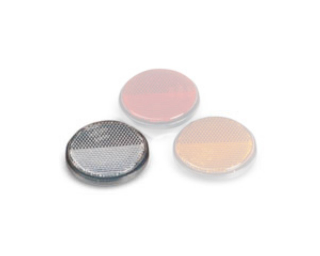 Reflector 60mm round white adhesive 