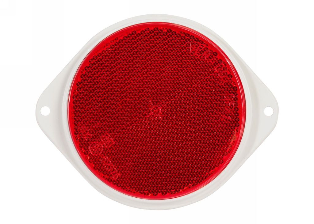 Reflector 85mm round red with handle