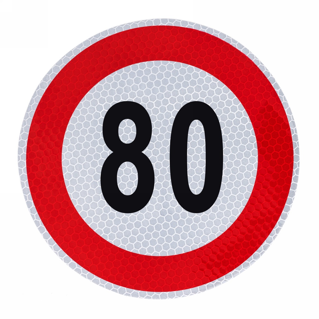 Speed limit Sign 80, diameter: 200mm
