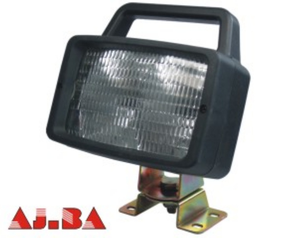 Exter. fitting work lamp with twin refl.