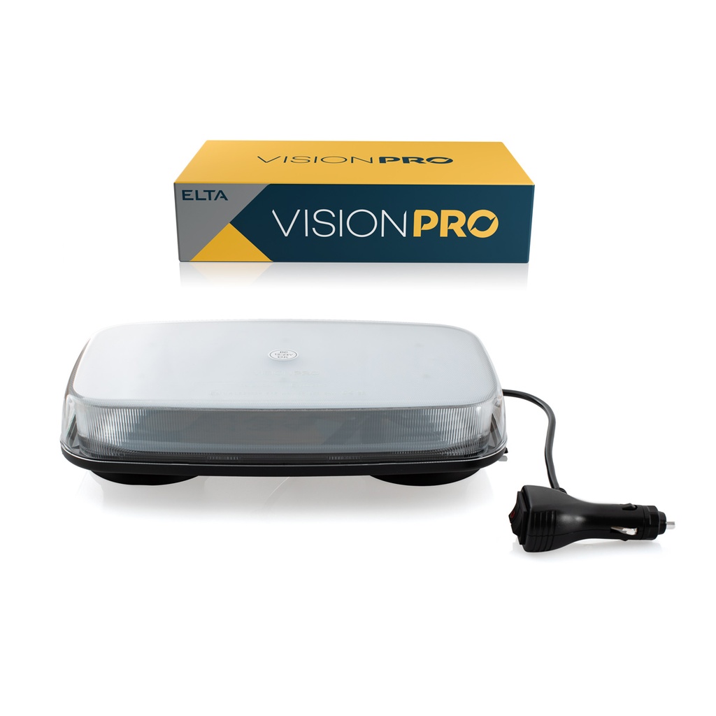 LED Mini light bar Amber(60LED*1.5W),clear lens, Straight cable 3.1m+cigar plug ECE R65/R10