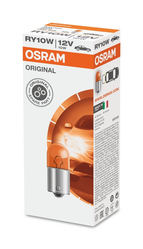 12V 10W RY10W BAU15s OSRAM Amber
