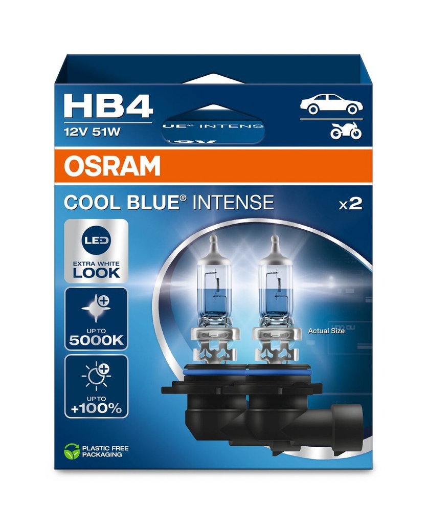 12V 55W P22D HB4 COOL BLUE® INTENSE (NEXTGEN) Osram BOX-02 Ecopack