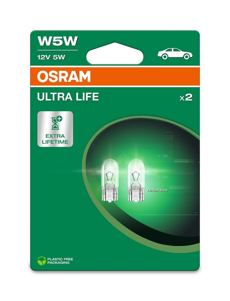 12V 5W W2,1x9,5d Osram ULTRA LIFE blister-02 Ecopack