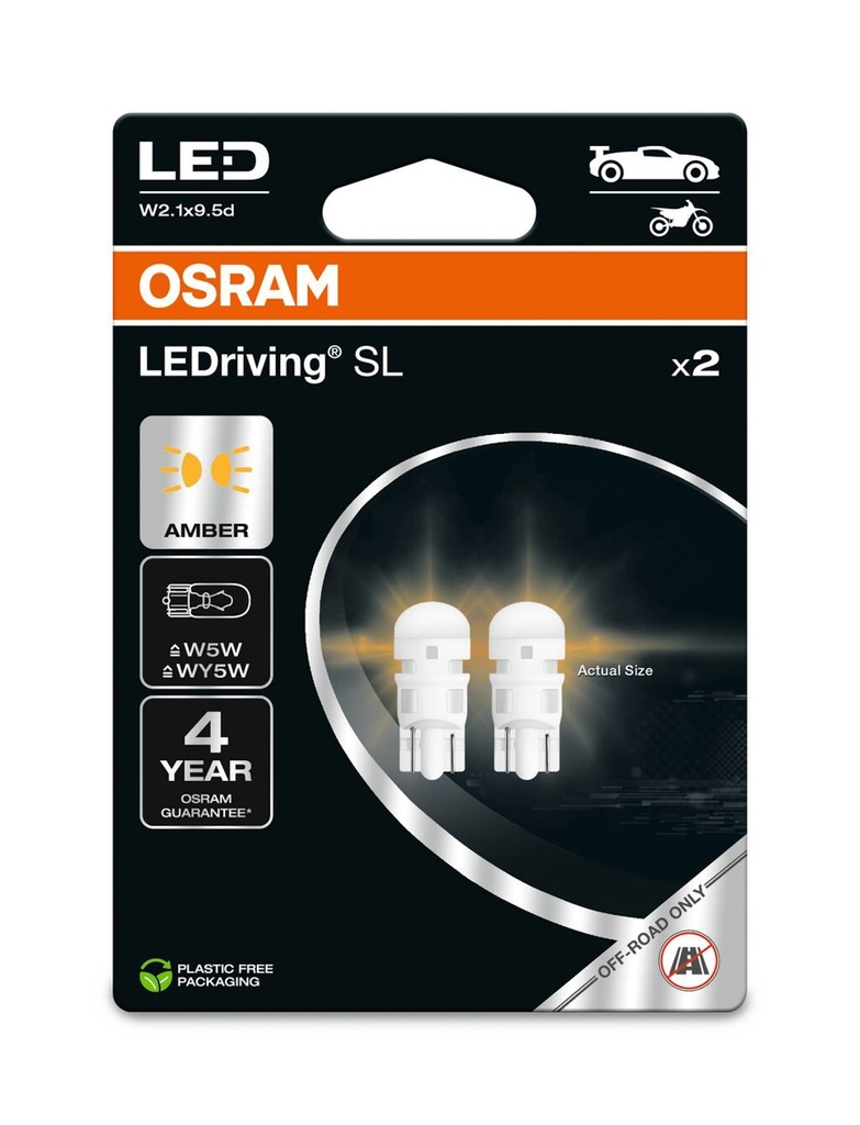 2827DYP-2BL 1W 12V W2,1X9,5D BLI2 OSRAM Ecopack