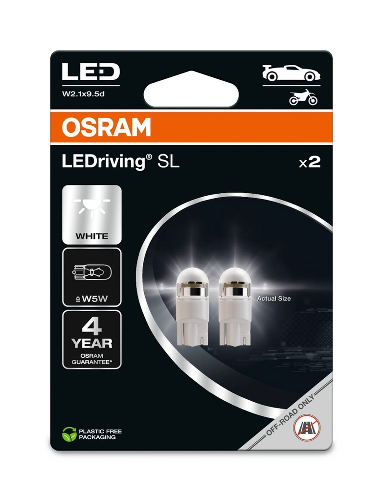 2825DWP-2BL 1W 12V W2,1X9,5D BLI2 OSRAM Ecopack