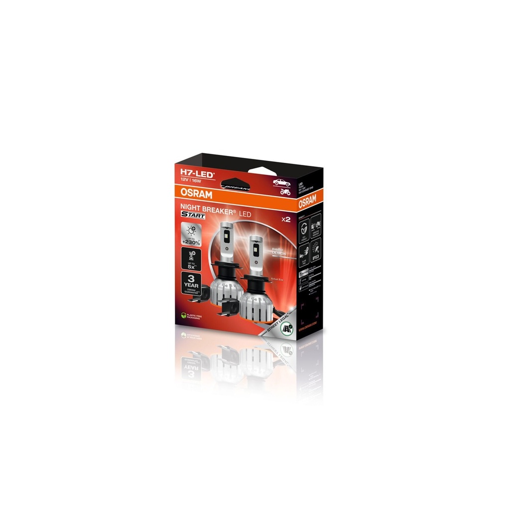 NIGHT BREAKER® LED START H7 12V 16W 6000K OSRAM BOX-02 Ecopack