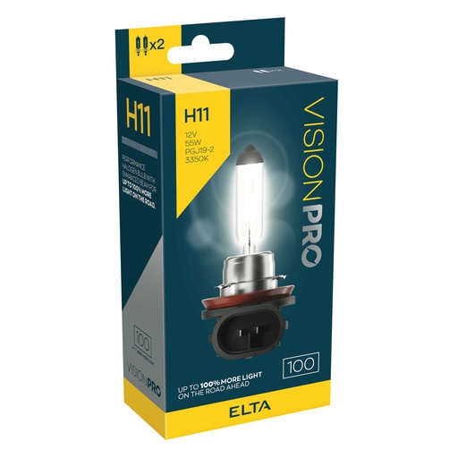 [EBH11100TR] 12V 55W PGJ19-2 H11 +100 % (BOX-02)