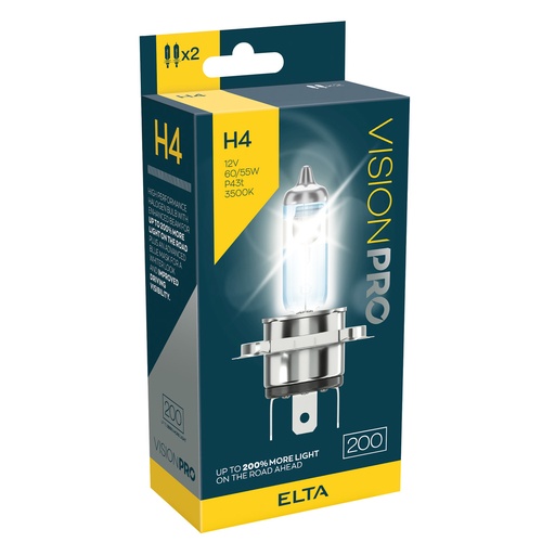 [EBH4200TR] 12V 60/55W P43t H4 +200 % (BOX-02)