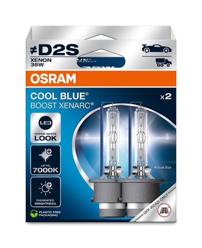 [66240CBB-2HB] 35W P32 d-2 XENON - D2S XENARC COOL BLUE BOOST BOX Osram Ecopack