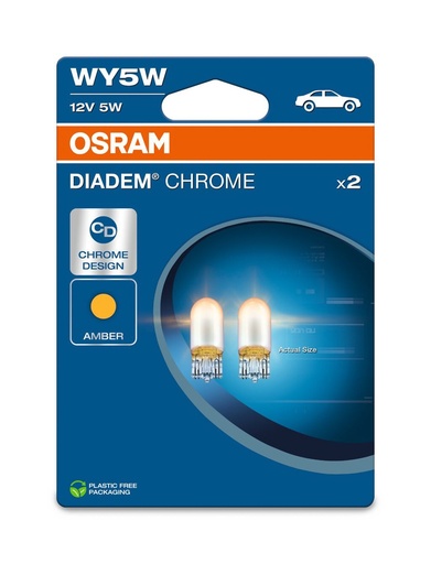 [2827DC-2BL] 12V 5W W2,1x9,5d WY5W Diadem Chrome Osram Ecopack