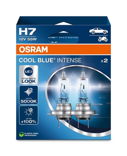 [64210CBN-2HB] 12V 55W H7 COOL BLUE® INTENSE (NEXTGEN) Osram BOX-02 Ecopack