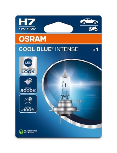 [64210CBN-1BL] 12V 55W PX26d H7 COOL BLUE® INTENSE (NEXTGEN) Clam 1pc Osram Ecopack