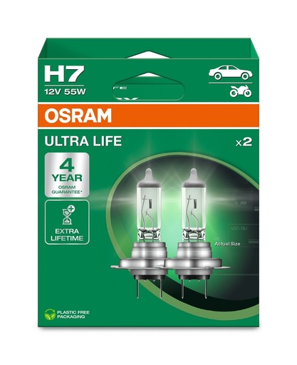[64210ULT-2HB] 12V 55W PX26d H7 Osram ULTRA LIFE BOX-*02 Ecopack