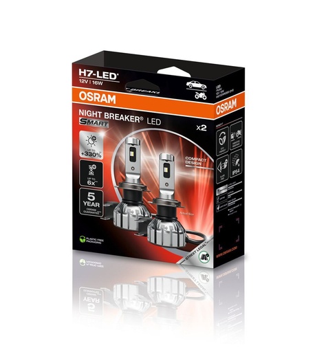 [64210DWNBSM-2HB] NIGHT BREAKER® H7-LED SMART 12V 16W 6000K OSRAM BOX-02 Ecopack