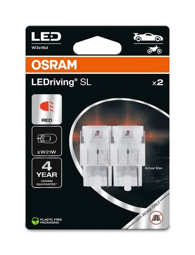 [7505DRP-2BL] 7505DRP-2BL 1,4W 12V W3X16D BLI2 OSRAM Ecopack
