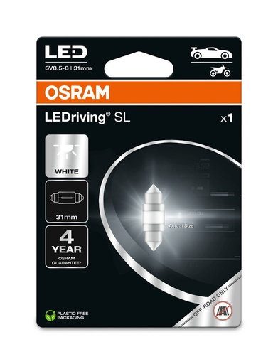[6438DWP-1BL] 1W 12V SV8.5-8 Blister-01 OSRAM Ecopack