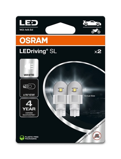 [921DWP-2BL] 921DWP-2BL 2W 12V W2,1x9,5d LED BLI2 OSRAM Ecopack