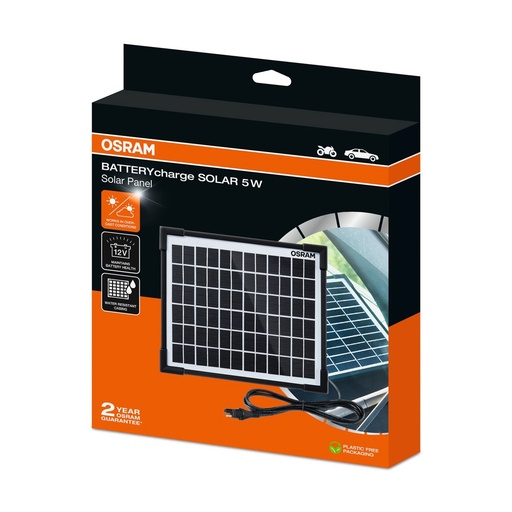 [OSP500] BATTERYcharge SOLAR 5W Osram - Solárna nabíjačka autobatérií