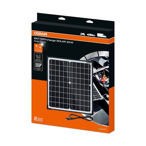 [OSP2000] BATTERYcharge SOLAR 20W Osram - Solárna nabíjačka autobatérií