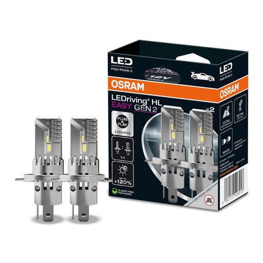 [64193DWESY2-2HB] LEDriving® HL EASY GEN2 H4/H19 BOX-02 Ecopack