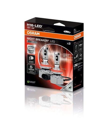 [64219DWNBSM-2HB] NIGHT BREAKER® H16-LED SMART 12V 4W 6000K OSRAM BOX-02 Ecopack