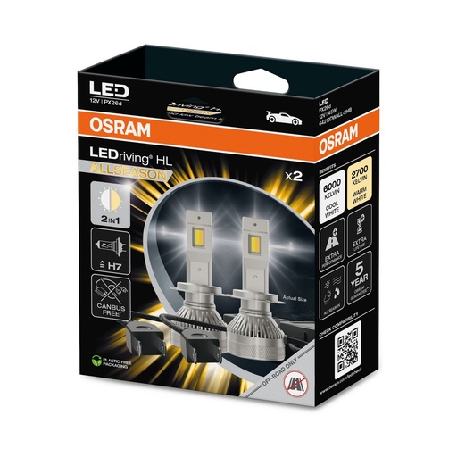 [64210DWALL-2HB] LEDriving® HL ALLSEASON H7 6000K/2700K