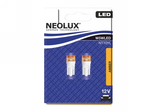 [NT10YL] 12V 0,5W W2,1x9,5d YELLOW NEOLUX LED Interior 
