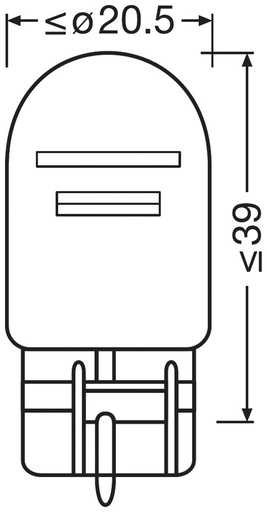 [N580] 12V 21/5W W3X16d W21/5W 