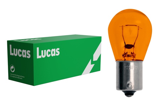 [LLB343T] 12V 21W BA15s S25 ambrová 