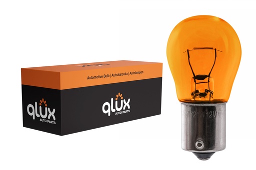 [581QLUX] 12V 21W Bau15s PY21W Amber QLUX